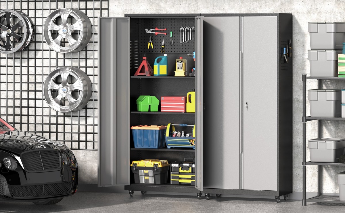 Metal Garage Cabinet Set Workshop Set Garage Cabinets Storage