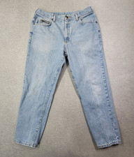 Lee Jeans Mens 36x30 Fit 34x30 Blue Made in USA Relaxed Straight Leg VTG