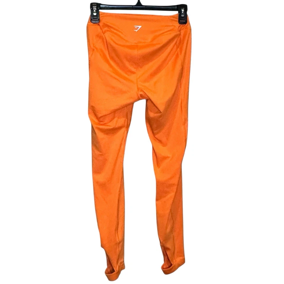 GYMSHARK Leggings de Entrenamiento Atléticos Naranja Para Mujer Talla Pequeña 27” Entrepierna Foto 4 de 4