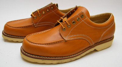 NEW MENS VTG SEARS MOC TOE LEATHER OXFORD WORK BOOTS SHOES OIL RESISTANT SZ 13 D