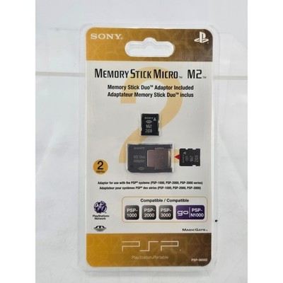 Sony Memory Stick Micro M2 2GB PSP Memory Card with Duo Adaptor Black - New