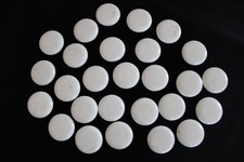 LARGE LOT OF 27 VINTAGE 1-1/4" PORCELAIN CABINET DRAWER KNOB PULLS- SIGNED JAPAN