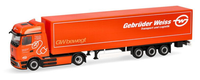 Herpa, Mercedes Benz Eactros 600 Procabin 4X2 Mit 3-Achs-AnhäNger Gebruder We...
