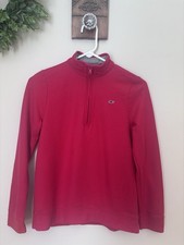 Vineyard Vines Boys Size M 12-14 Red 1/4 Zip Pullover Long Sleeve