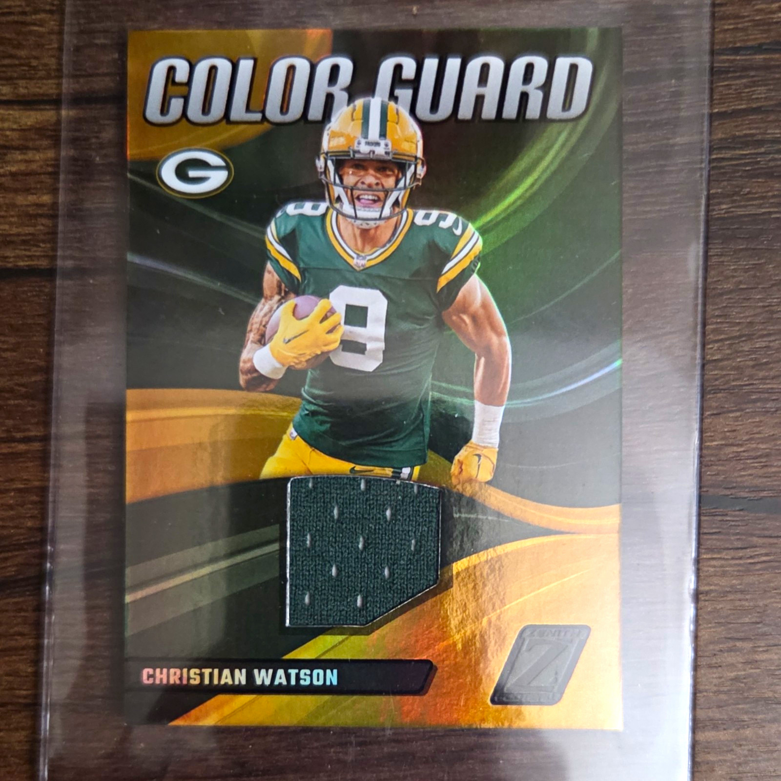 Panini 2023 Zenith Color Guard Memorabilia Patch Christian Watson Packers #CG-16