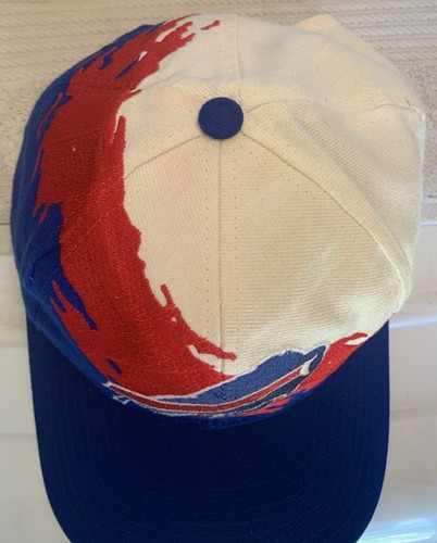 Vintage Buffalo Bills Logo Athletic Paint Splash Snapback Hat NFL - Picture 7 of 13