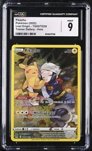 Pokemon CGC 9 Pikachu TG05/TG30 Holo Lost Origin Trainer Gallery Mint