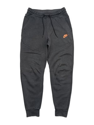 Nike Tech Fleece Jogginghose Grau Anthrazit Logo Orange Größe S