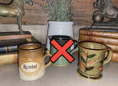 Retro Steingut Studiokeramik Tassen Kendal 70er 70er Vintage Becher Orla Kiely