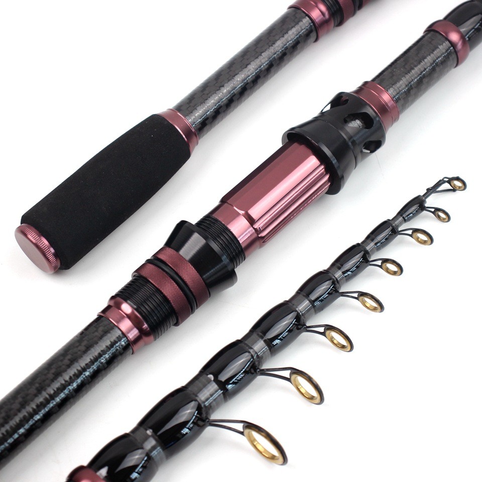 Telescopic Spinning Fishing Rod Fast Action Travel