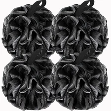 Bath Loofah Shower Sponge Body Back Scrubber 1 Count (Pack of 4), Multicolour 