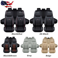 For Chevy Camaro Front Car Seat Cover Leather Full Set Cushion Pad Mat
