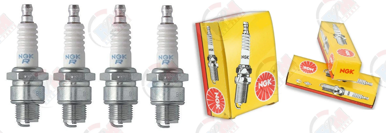 NGK BR9HS-10 NICKEL Standard Plug Spark Plugs 4551 Set of 4
