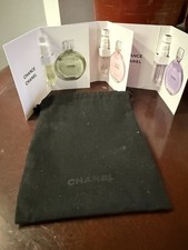 LOT (3) CHANCE CHANEL EAU SPLENDIDE-EAU TENDRE-EAU FRAICHE 0.05OZ SAMPLE+POUCH