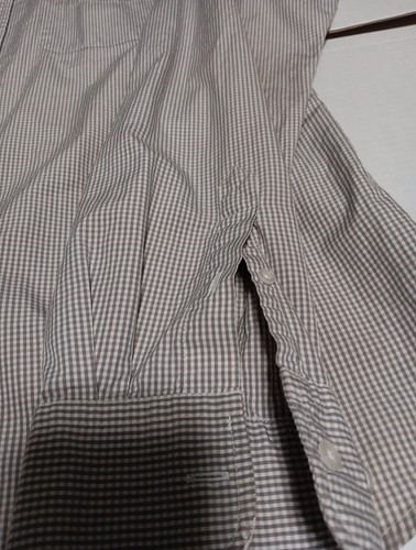 B.D. Baggies New York Men's Dress Shirt Gray Microcheck 100% Cotton - Picture 3 of 14