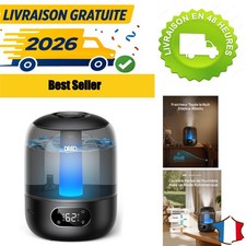 Dreo Humidificateur Bébé 3L Silencieux 26dB Ultrasonique Noir