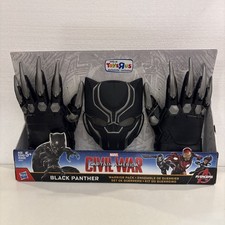 Conjunto de Vestir Pantera Negra Máscara Guantes Disfraz Hasbro TRU Marvel Guerra Civil Nuevo