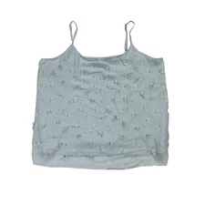 Cinderella Tank Top XL Blue Ruffle Adjustable Camisole Disney Lauren Conrad