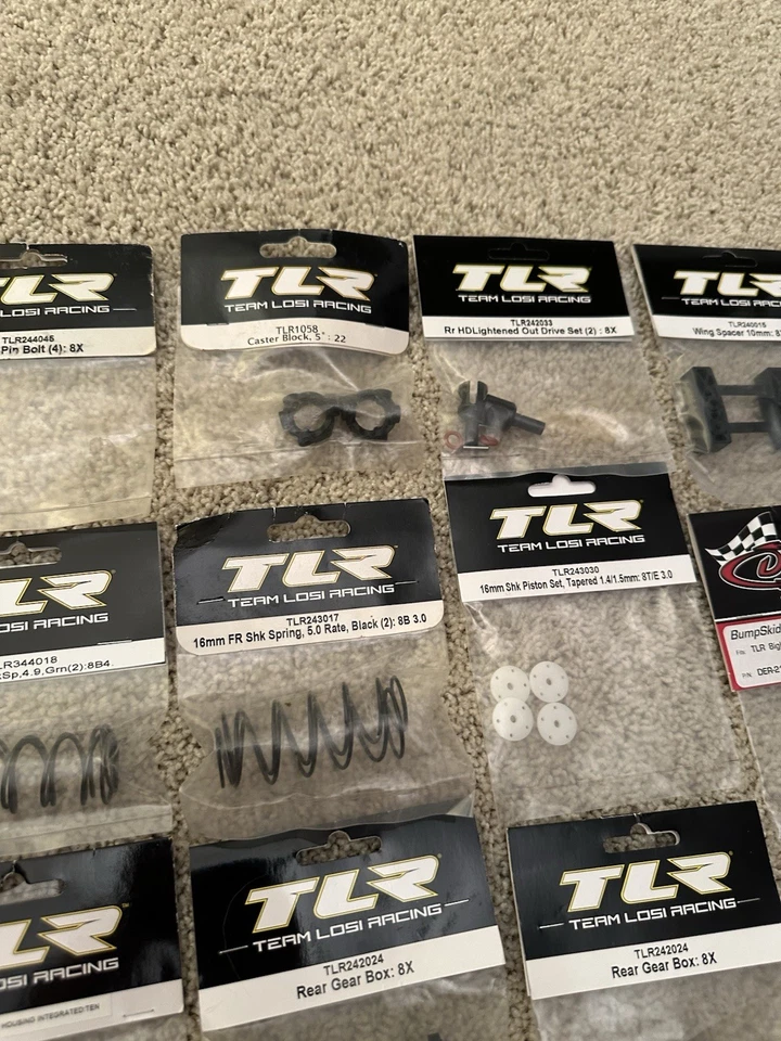 TLR 8ight 8X/22 22T/Losi Late Model Misc Parts Lot-Springs/Wheels/Piston & More! - Image 3 of 4