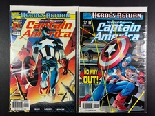 Captain America Vol. 3 #1 & 2, Heroes Return, Marvel 1998, *Lot of 2* Great Cond