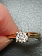 The Forever Diamond 18ct Yellow Gold Natural Round Diamond Ring Size L GSI
