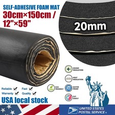 12" x 59" Black High Density Upholstery Foam Couch Mat Replacement Padding 4/5"