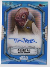 Tim Rose / Admiral Ackbar 2022 Topps Star Wars Finest Autograph Card Blue /150