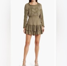 NWT Loveshackfancy Sanaya Dress In Forest Oak Size XS