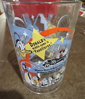 Disney 100 Years of Magic GLASS- Mickey Steamboat Willie Donald Snow White Pluto