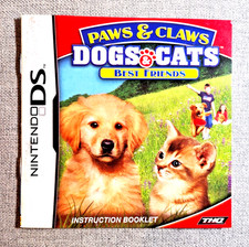Paws  Claws: Best Friends - Dogs  Cats Instruction Manual Only - Nintendo DS