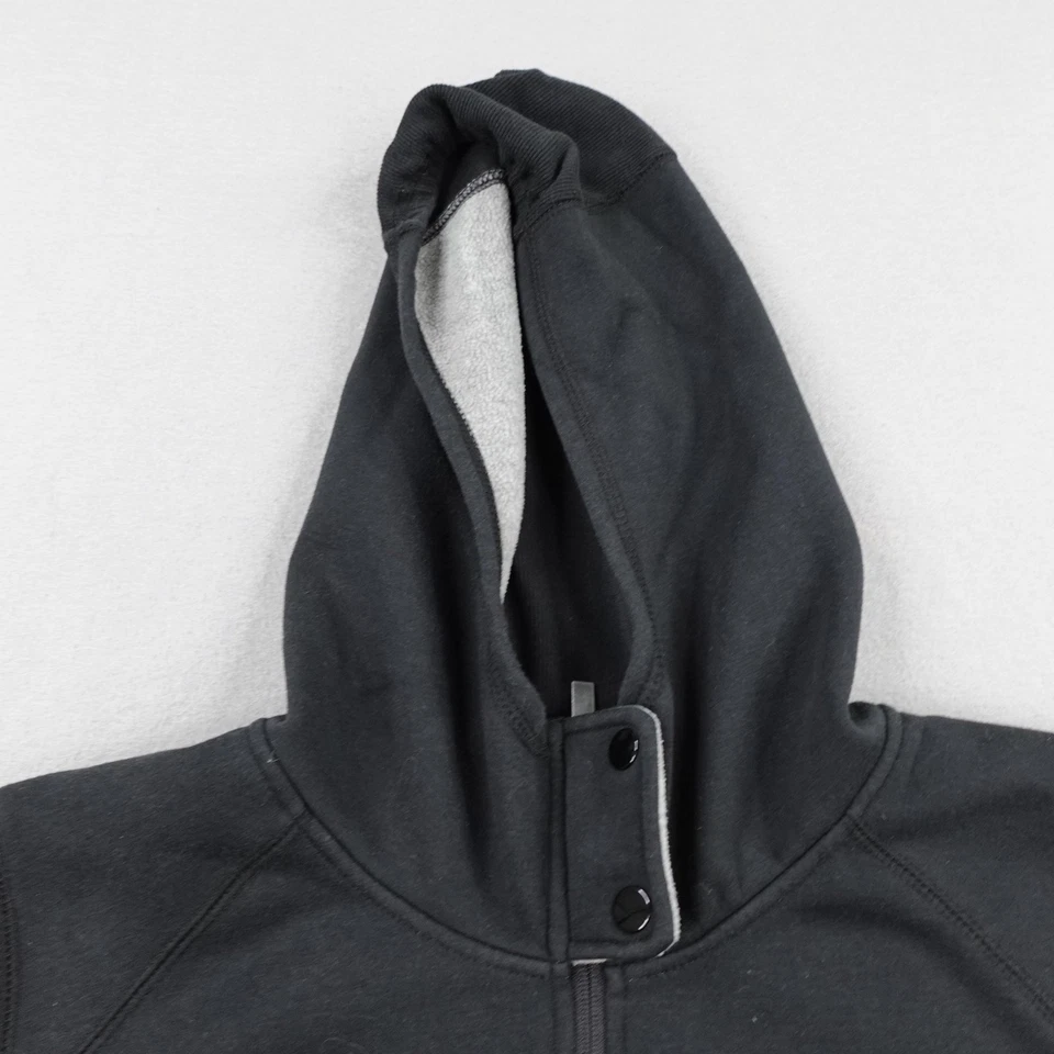 Jaqueta Roxy Vintage Feminina Grande Longa Preta Zíper Completo Forrada de Lã Y2K - Imagem 2 de 4