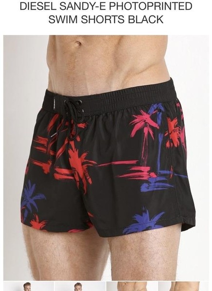 Men Diesel Shorts Multicolor Polyester M