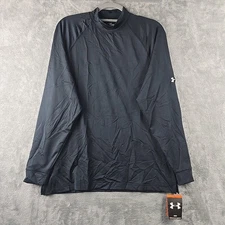 Under Armour All Season Baselayer Shirt Mens Size Medium Black Mock Neck NWT