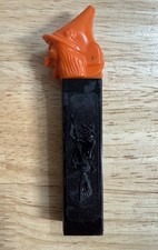 RARE Vintage 1957 Pez Dispenser Witch Orange Black No Feet Made In Austria READ