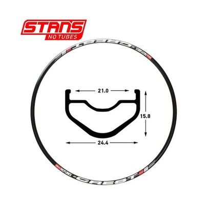 Stans Notubes Felge Crest MK3 27,5 650b 32h schwarz snt