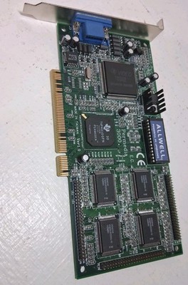 3Dlabs Permedia 1 PCI VGA Graphics Card TVP4010GFN Allwell Permedia 3000 Vintage
