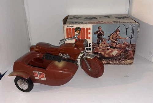 Vintage G.I. JOE “Motorcycle & Sidecar” W/ Box IRWIN 1966 Hasbro #5651 Solid !