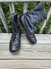Botas de Combate Militares BF Goodrich 7-66 Negras Años 60 De Colección Talla 9W Nudo Deslizante