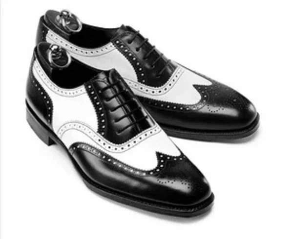Mens Black And White Oxford Shoes In Men's Dress & Formal Shoes for sale |  eBay