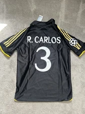 adidas Retro Real Madrid Roberto Carlos 3 Teka Champions League Football Shirt L