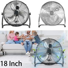 18 inch Floor Fan Metal Air Circulator High-Velocity Electric Cooling w/ 3 Speed