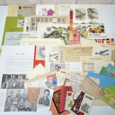 Vintage Ephemera Lot 50 Pieces Photos Papers Cards Junk Journal Scrapbook