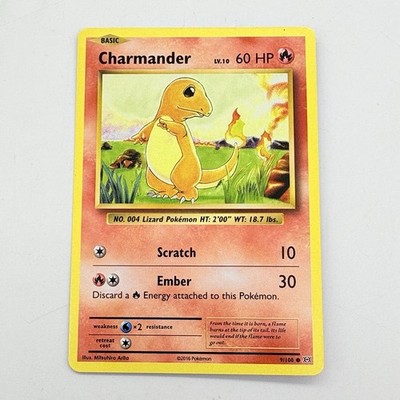 Pokémon TCG Charmander Evolutions Card 9/108 Regular Common 2016 MP