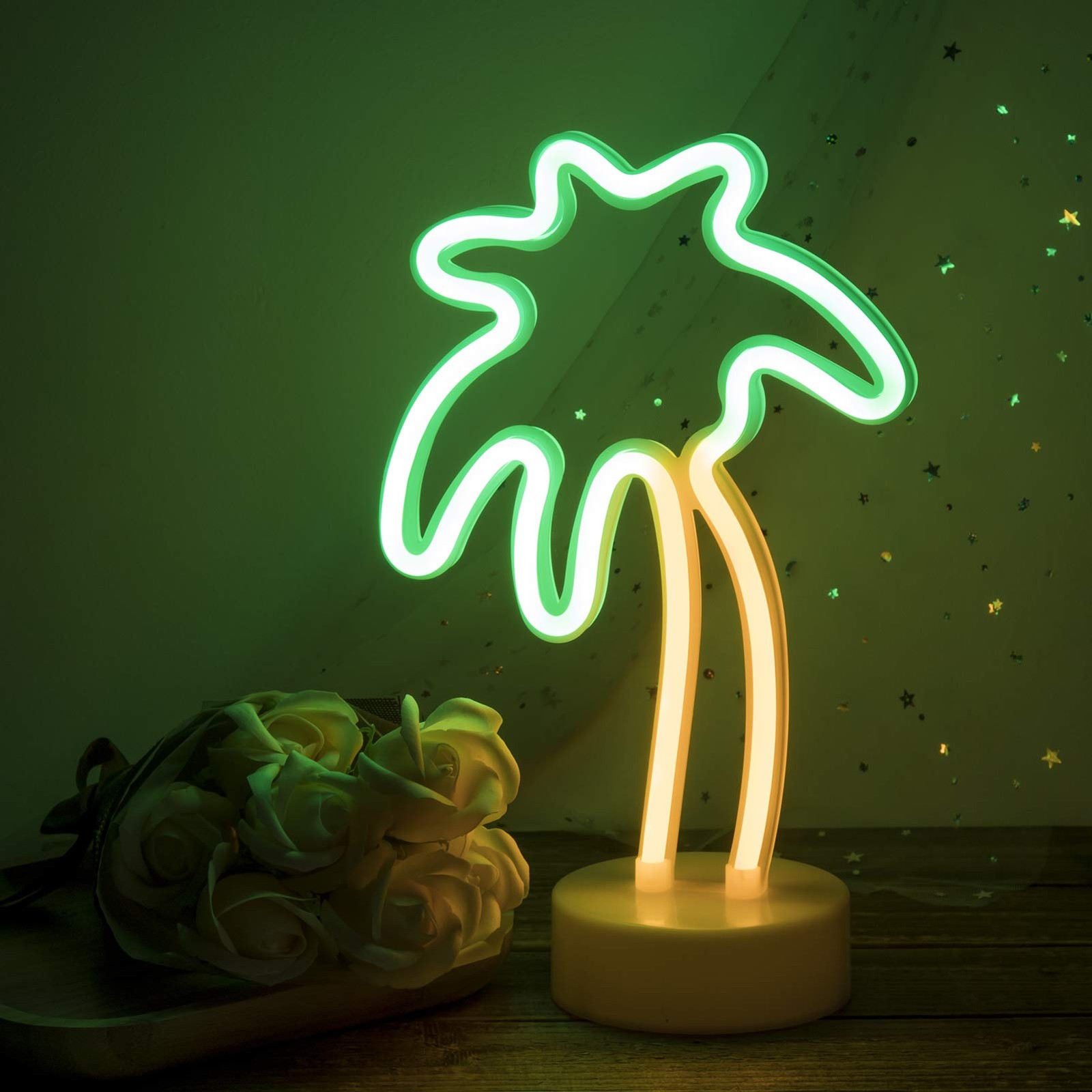 Bohaluo Neon LED Insegna Luminosa con Base - Home Decor Estetica