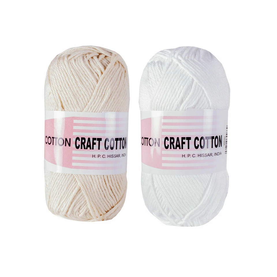 Pegasus 100% Cotton Dishcloth Yarn Craft Cotton Wool 100g Ball Natural or White