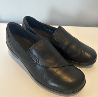 Clarks Bendables Womens Loafers Size W Black Leather Slip On Shoes  Casual