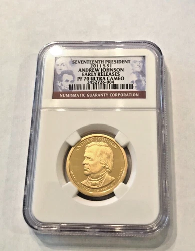 2011 S $1 ANDREW JOHNSON PRESIDENTIAL DOLLAR NGC PF70 Ultra Cameo Early Releases