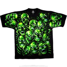 JUICY J STAY FLY-SKULL PILE-GLOW N DARK-T-SHIRT S-M-L-XL-2X-3X,4X,5X Authentic