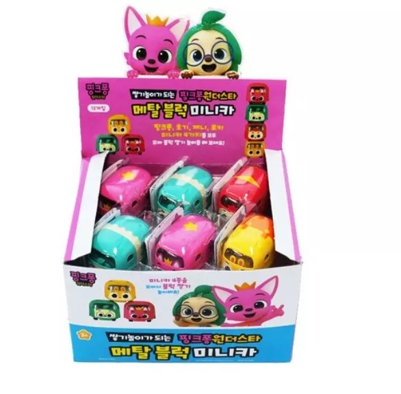 Pinkfong Wonderstar Metal Block Mini Car Set 4pcs Pinkfong Hogi Jenny Poki  Toys