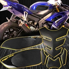 Perforate Side Traction Knee+Tank Pad Sticker Protector 08-16 YZF-R6 Chrome Gold